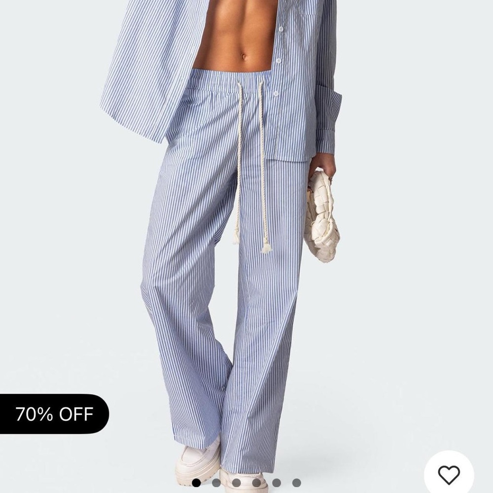 Striped Blue Women's Pants